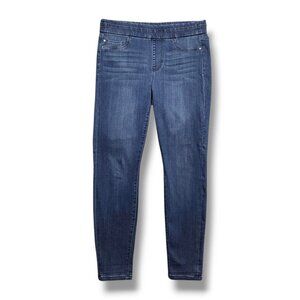 Liverpool Crop Jeans Womens 8 Mid Rise‎ Pull On Pockets